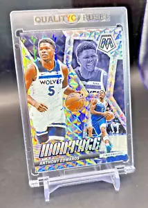 ANTHONY EDWARDS SILVER REFRACTOR INSERT MONTAGE CARD WITH CASE TIMBERWOLVES - Picture 1 of 7