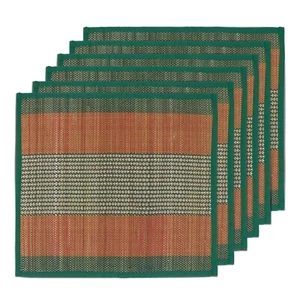 Handcrafted Pooja Floor Prayer Mat - Set of 6 (18x18 Inches) - Picture 1 of 4