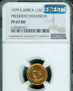 1979 SOUTH AFRICA 1/2 CENT NGC PF67 RD MAC FINEST GRADE RARE * - Picture 1 of 2