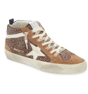 Golden Goose Mid Star Leopard Printed Classic Sneaker 3587 - Retail $680 - Picture 1 of 6