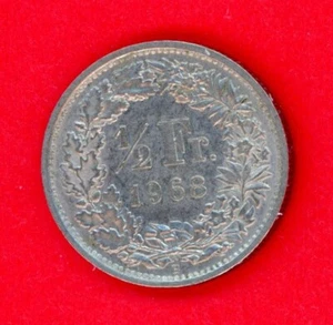 SWITZERLAND 1/2 FRANC 1968 B KM # 23a.1 UNC LESS. - Picture 1 of 2