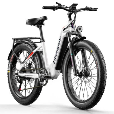 SHENGMILO Elektrofahrrad 48V 17.5AH E Mountainbike 25km/h Damen/Herren City E-Bike Pedelec