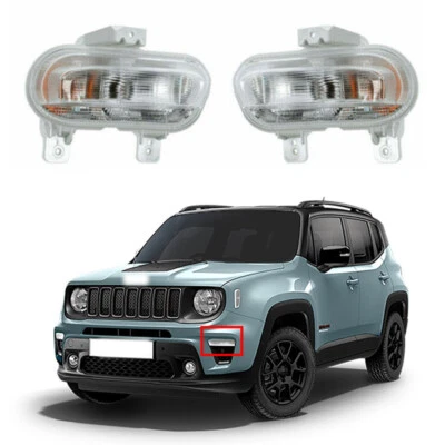 Pair For 2019-2021 Jeep Renegade Front DRL Parking Turn Signal Fog Light - Image 1 of 4