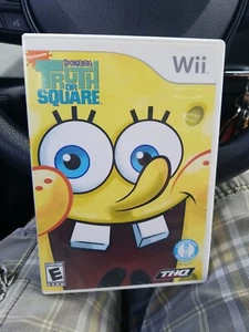 SpongeBob's Truth or Square Nintendo Wii Game Complete FREE Same Day Shipping - Picture 1 of 3