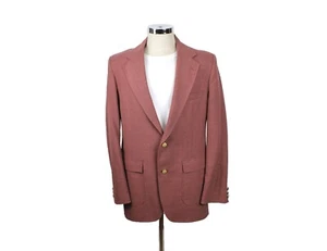 Mauve Pink Blazer 42L Vintage 80s Cross Winsor Wool Blend Sports Coat Jacket - Picture 1 of 5