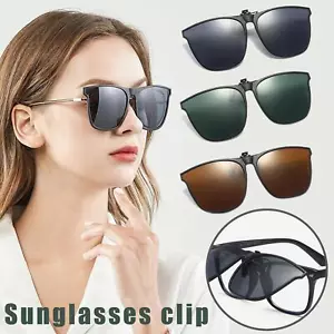 Polarised Clip On Flip Style Sunglasses UV400 Driving Fishing Cycling SALE - Picture 1 of 29