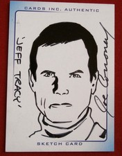 THUNDERBIRDS - INK Sketch Card - JEFF TRACY - JOE CORRONEY - Cards Inc. - 2004