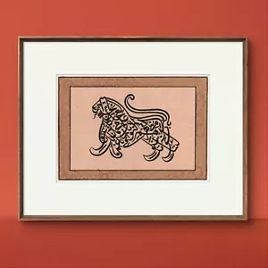 Pittura artistica calligrafia ispirata agli uccellini e agli animali design unico da parete e interni - Foto 1 di 2