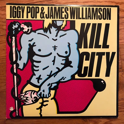 Iggy Pop & James Williamson - Kill City LP Bomp BLP 4001 1978 Green Vinyl VG+ - Image 1 of 4