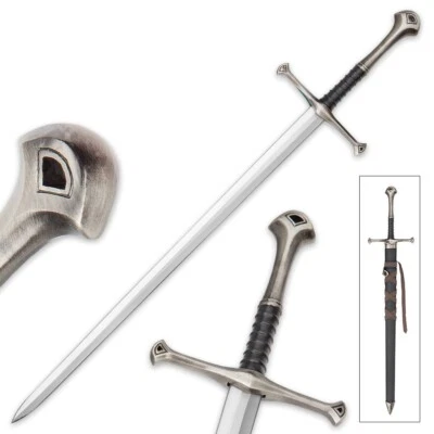 K EXCLUSIVE Tomahawk Middle Ages Warrior Short Broadsword with Black Sheath | 22.5” Length