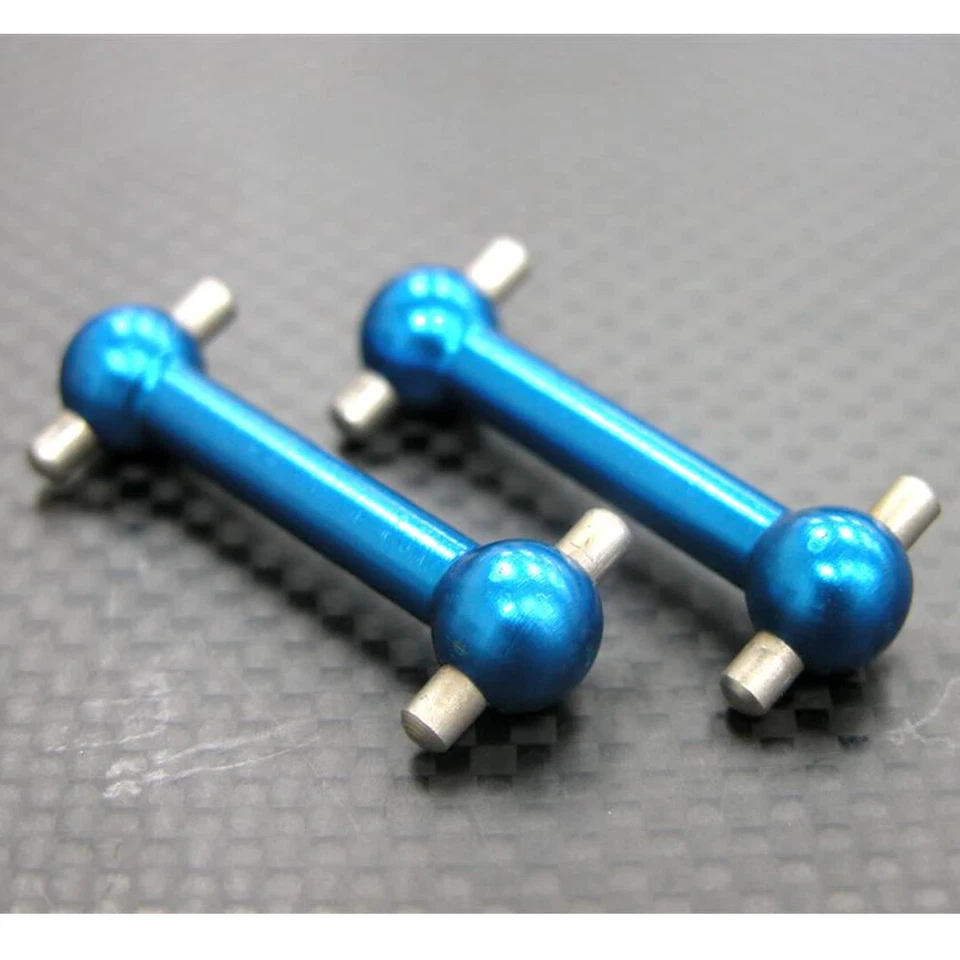 Hueso de perro delantero/trasero de aluminio GPM (31 mm) azul: Tamiya TT-01 / TT-01D / TT-02 Foto 1 de 1
