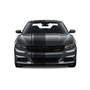 Dual Racing Stripes [3x] 2" , 2", 18" x 68" Self Healing Vinyl Fits All Vehicles - Picture 1 of 16