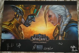 Blizzcon 2018 World of Warcraft WoW Signed Mini Poster - Picture 1 of 3
