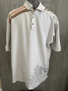 212 NYC Men Size XL Ivory Polo Shirt - Picture 1 of 6