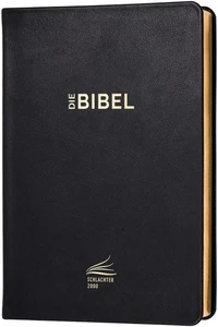Schlachter 2000 Bibel, Standardausgabe, Kalbsleder, schwarz, flexibel - Bild 1 von 2
