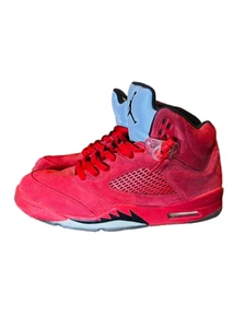 Nike Air Jordan 2017 Retro 5, camoscio rosso, uomo taglia 11, 136027-602, usate. - Foto 1 di 5