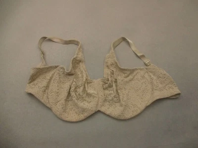 38DDD Wacoal Mujer Beige Encaje Sin Forro Cierre Trasero Con Aros Demi Bra 11A Foto 1 de 4