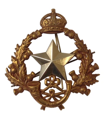 Original Cameronians (Scottish Rifles) Other Ranks Cap Badge KC 1898 era Antique - Image 1 of 4