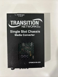 Transition Networks Single Slot Chassis Media Converter CPSMC0100-200, 2XX - Photo 1/6