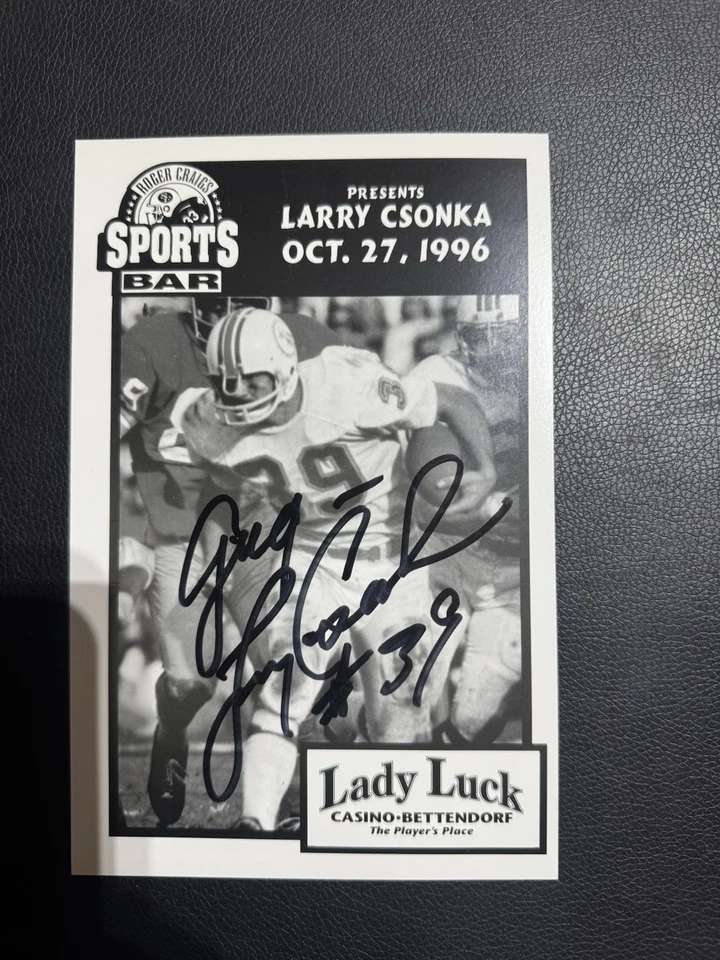 Larry Csonka亲笔签名 — 第 1/1 张图片