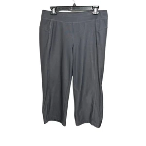 L.L. Bean Women's Sz M Reg Gray Cropped Straight Leg Pants Athletic Stretch - Picture 1 of 6