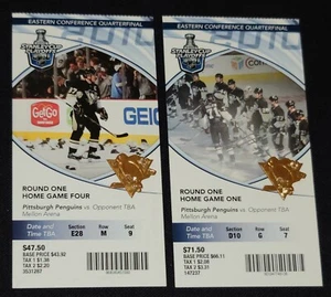 VINTAGE - STANLEY CUP - QUARTER FINAL - PITTSBURGH PENGUINS - TICKETS (2) - Picture 1 of 2
