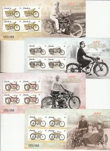 2018 Vintage Motorcycles special set of 4 x M/sheets. Only 250 issued. MUH. Rare - Picture 1 of 1