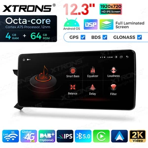 12.3" IPS Android 14 4+64G Car Screen Upgrade CarPlay GPS For Benz C-Class W204 - Picture 1 of 16