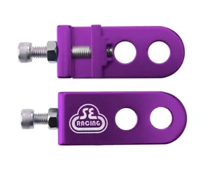 SE Racing BMX Bicycle Chain Tensioners for 3/8" axles - PURPLE - Picture 1 of 1