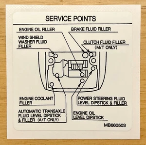 3000GT Stealth Service Points Decal Mitsubishi - Picture 1 of 1
