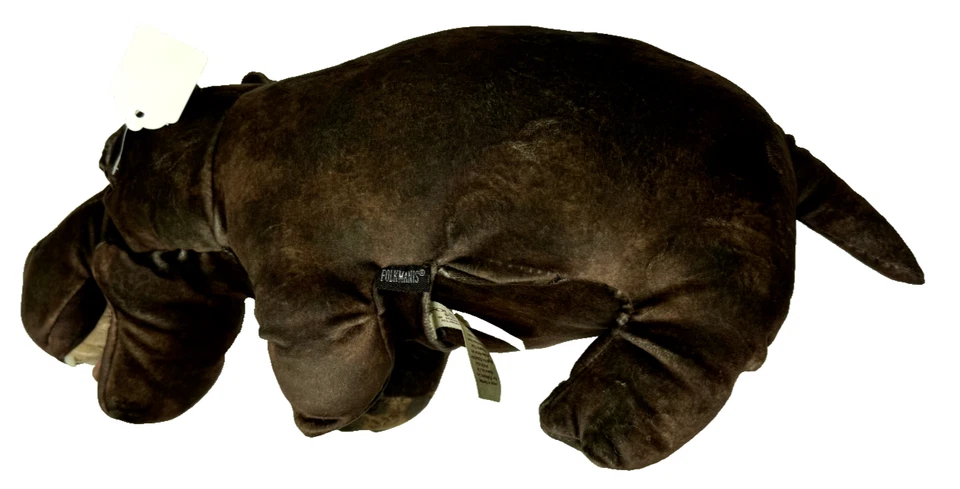 Peluche marrón hipopótamo peluche esponjoso hipopótamo juguete de regalo para niños Foto 1 de 1