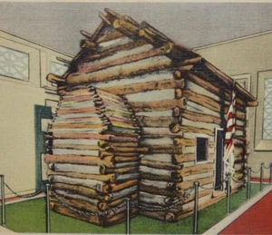 Postkarte Abraham Lincoln Geburtshaus Denkmal Kentucky Museum Hodgenville Curt - Bild 1 von 3