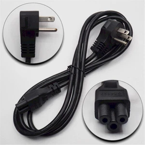 NEW Right Angle Angled Mickey Mouse 3 Prong 3-Pin Plug AC Power Cord. 5ft - Picture 1 of 1