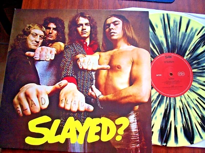 Slade LP "Slayed?" MINT Limited Yellow+Black Splatter Reissue BMGCAT501LP - Image 1 of 2