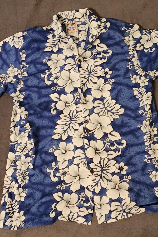 Camisa HAWAIIAN TOGS Niños Hawaiana Estampada Toda Talla LG Hibisco HECHA EN HAWAII Foto 1 de 4