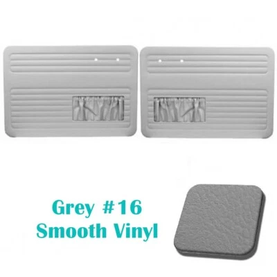 1956 - 64 VW Volkswagen Bug Grey Replacement Front Door Panels w/Pockets by TMI - Image 1 of 4