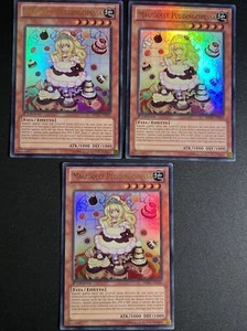 Yu Gi Oh 1St Ed Ita Ultra Rare Set X3 Cards Redu-it026 Magidolce Puddingcipessa - Picture 1 of 4
