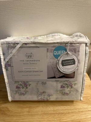 Conjunto de Lençóis Queen Floral Roxo Verde Shabby Chic The Farmhouse por Rachel Ashwell - Imagem 1 de 3