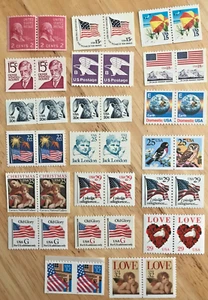 20 U.S. BOOKLET PAIRS OF MNH DEFINITIVE STAMPS - Picture 1 of 7