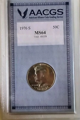 1976 S Kennedy 40% Silver Half Dollar AACGS MS64  - Image 1 of 2