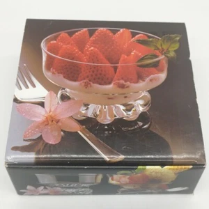 Set of 4 Studio Nova Citadel Clear Glass Footed Dessert Dishes Bowls - Picture 1 of 7
