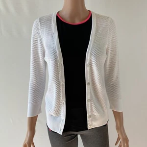 Women’s White Button Up Jacket Top 100% Cotton Fast shipping - Picture 1 of 5