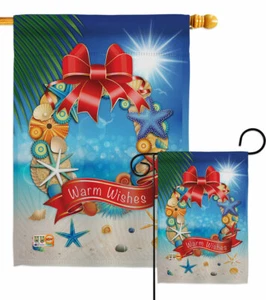 Summer Wreath Garden Flag Fun In The Sun Decorative Small Gift Yard House Banner - Picture 1 of 17