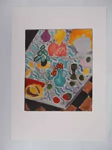 Henri MATISSE: Natura Morta In Marmo Verde, Litografia Firmata - Foto 1 di 7