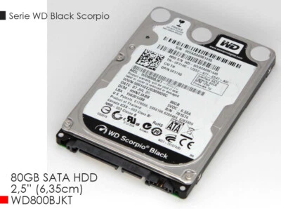 Western Digital 80GB SATA Hard Drive WD800BJKT 7200 PM 0F314G Quiet Fast F160 - Image 1 of 4