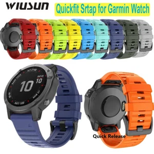 Quick Release Strap Band For Garmin Fenix 6X 6 7 7X 5X 5 3 935 945 Silicone Belt - Picture 1 of 25