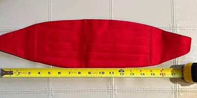 Cummerbund Mens Black Pleated Groom Tuxedo Prom Wedding Formal Adjustable - Image 1 of 4