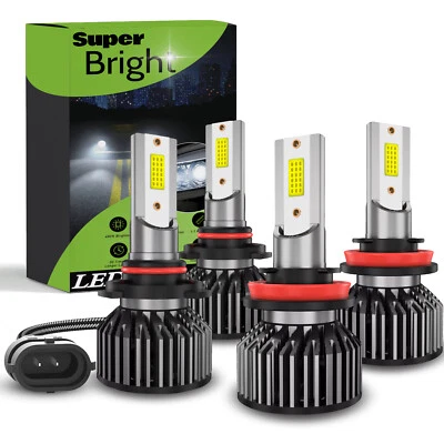 Kit combinado de 4 bombillas LED de haz alto y bajo 6000K para Saab 9-7x 2005-2009 Foto 1 de 4