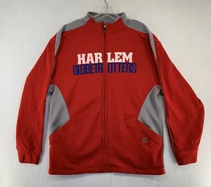 Harlem Globetrotters Jacket Mens Large Red Russell Athletic Track Coat Full Zip - Picture 1 of 9
