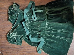 Green Velvet Girls Dress 7 J Crew Crewcuts Euc - Picture 1 of 2
